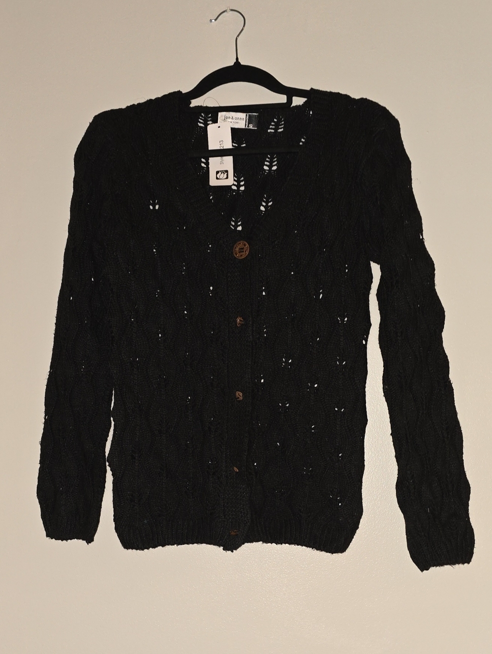 Women’s Knit Button-Front Sweater Cardigan - Black